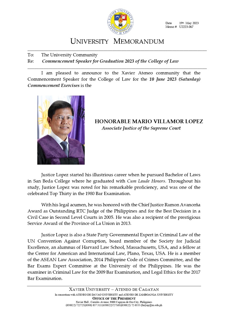 05192023.Web.U2223 067 230519 Commencement Speaker for the College of Law page 0001