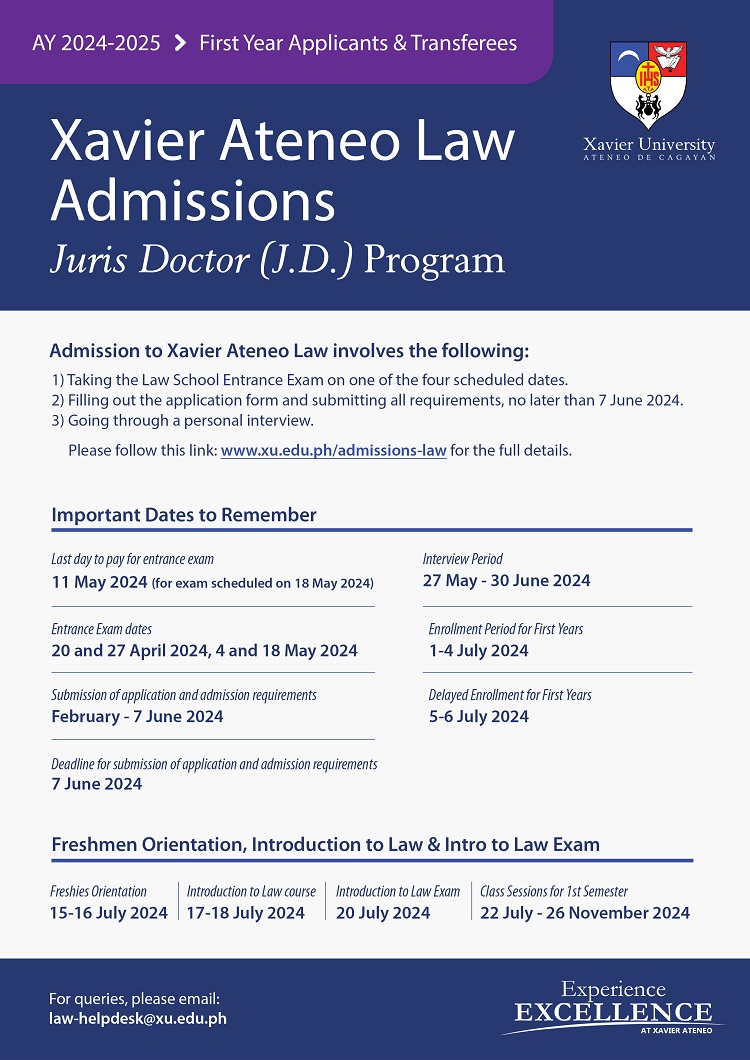 04152024.Web Law School Admissions Poster School of Law Xavier University 1