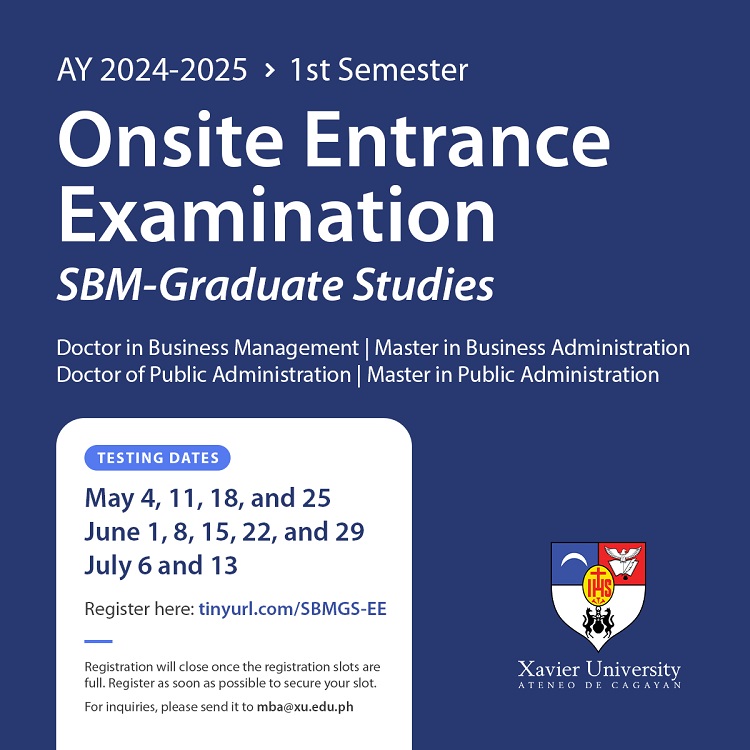 04262024.Web SBM Graduate Studies 1 Masters in Business Administration Program Xavier University