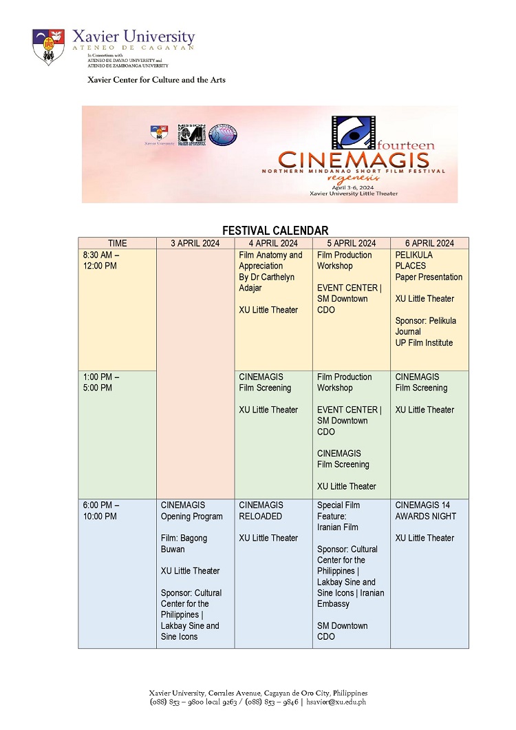 03212024.Web CINEMAGIS 14 Festival Calendar