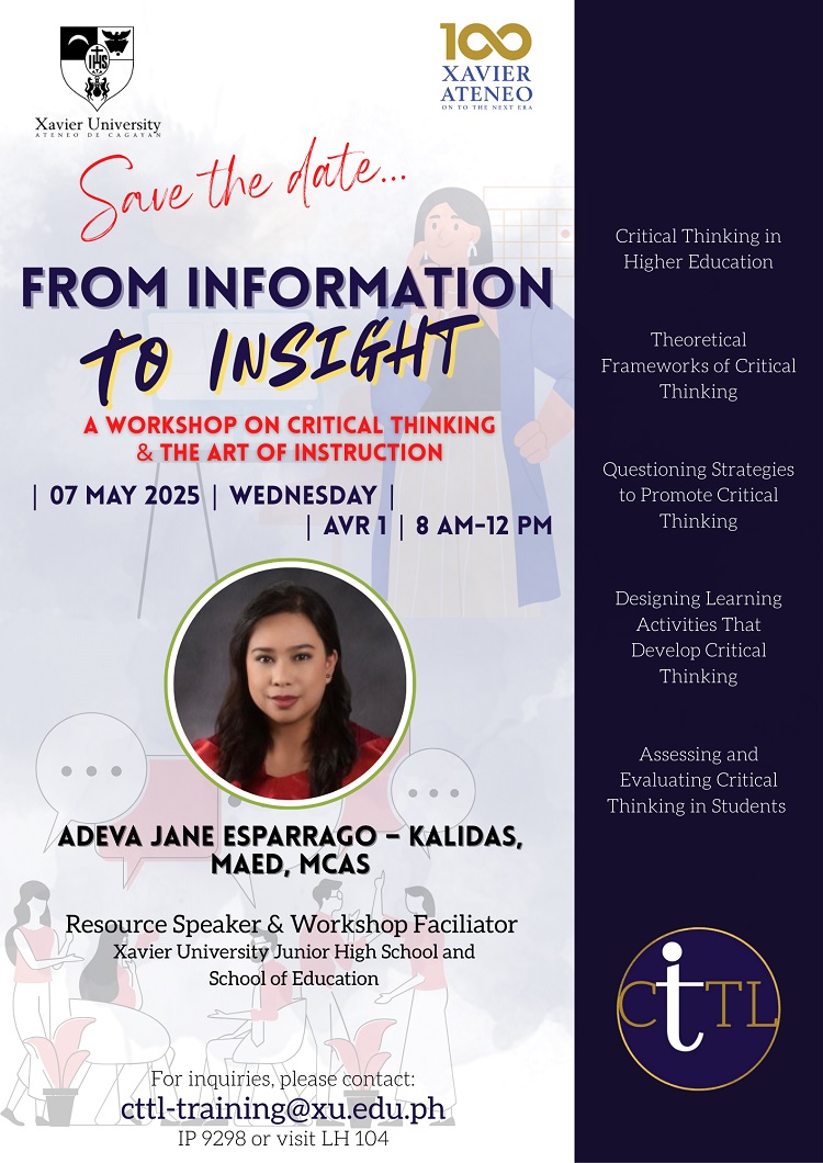 04082025.Web Critical Thinking WS Center for Transformative Teaching and Learning Xavier Ateneo