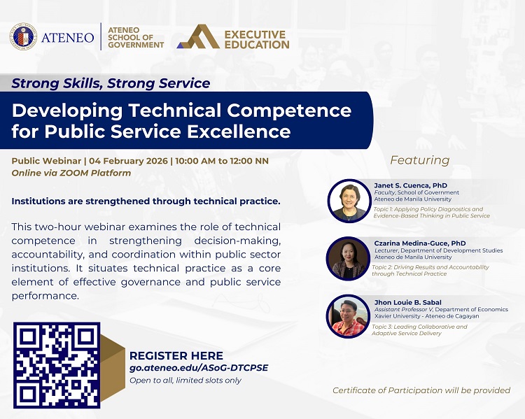 01282026.Web Strong Skills Strong Service Developing Technical Competence for Public Service Excellence XU Economics Dept