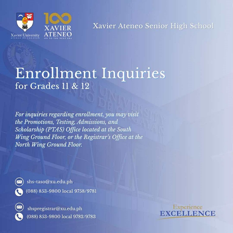 07182025.Web Enrollment Inquiries XUSHS
