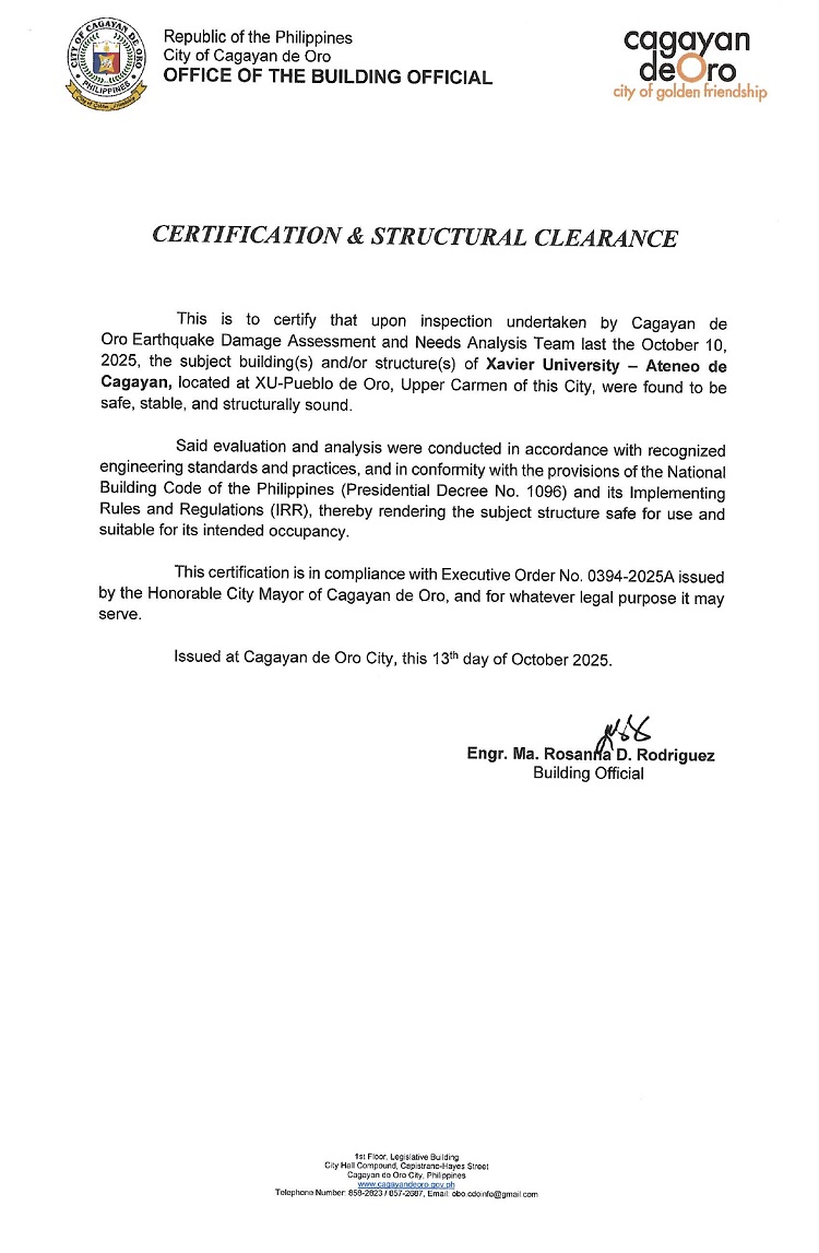 10152025.Web Sworn certification under oath and Certification Structural clearance XU Pueblo page 0002