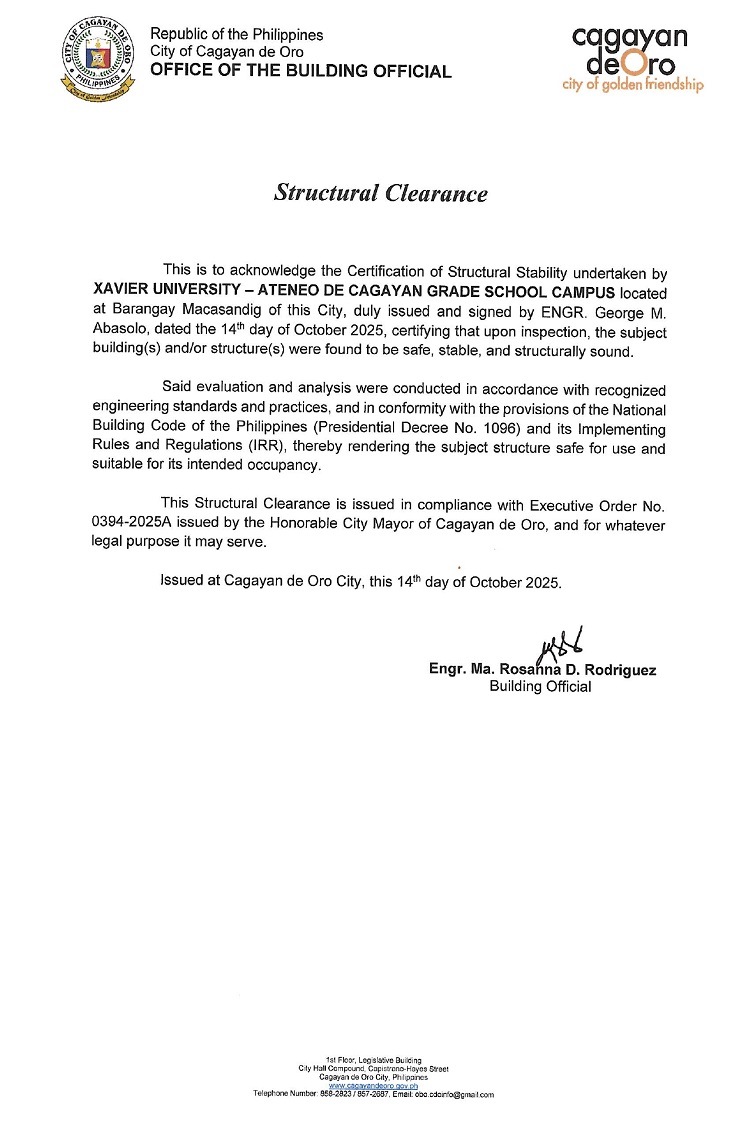 10152025.Web Sworn certification under oath and structural clearance XU Main and Macasandig page 0002