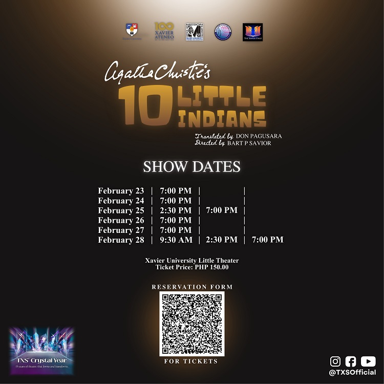 12202025.Web 10 Little Indians Show Dates and Ticket Reservation Announcement XCCA