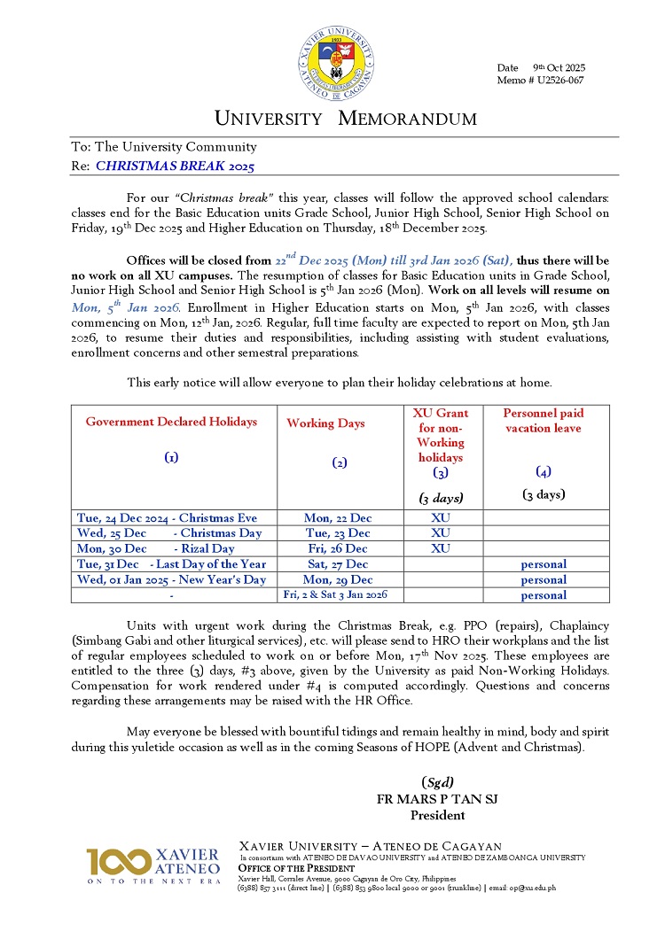 10092025.Web.MemoU U2526 067 20251009 Christmas Break 2025 page 0001
