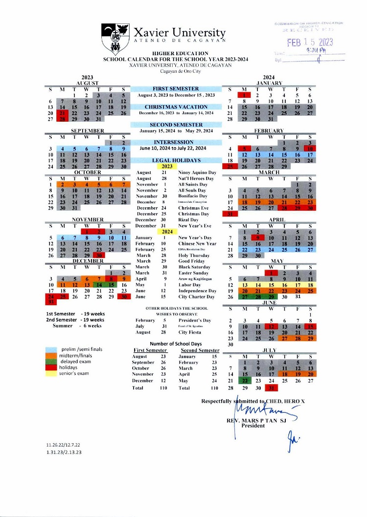 xavier-university-colleges-school-calendar