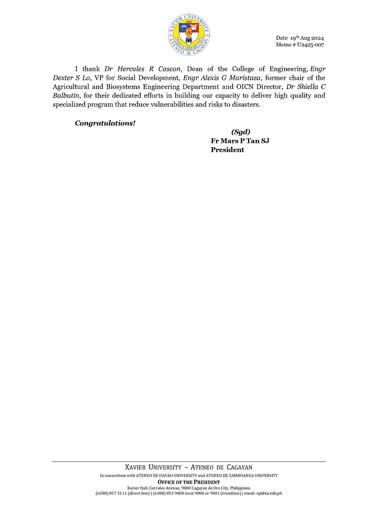 08192024.Web.MemoU U2425 007 240819 New Program Master of Geomatics for Disaster Risk Reduction finalversion images 1