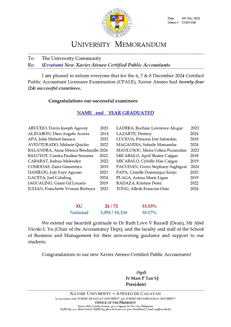 12192024.Web.MemoU U2425 048 241218 Erratum New Xavier Ateneo Certified Public Accountants page 0001