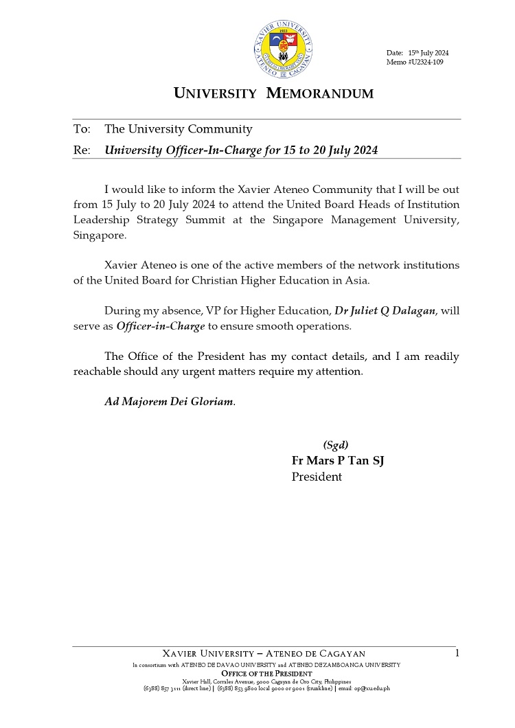 07152024.Web.MemoU U2324 240715 109 University OIC page 0001
