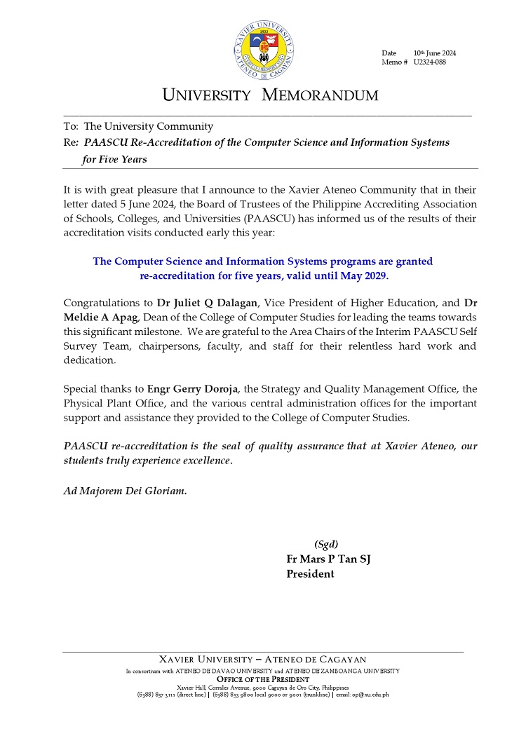 06102024.Web.MemoU U2324 088 240610 CCS on Accreditation page 0001