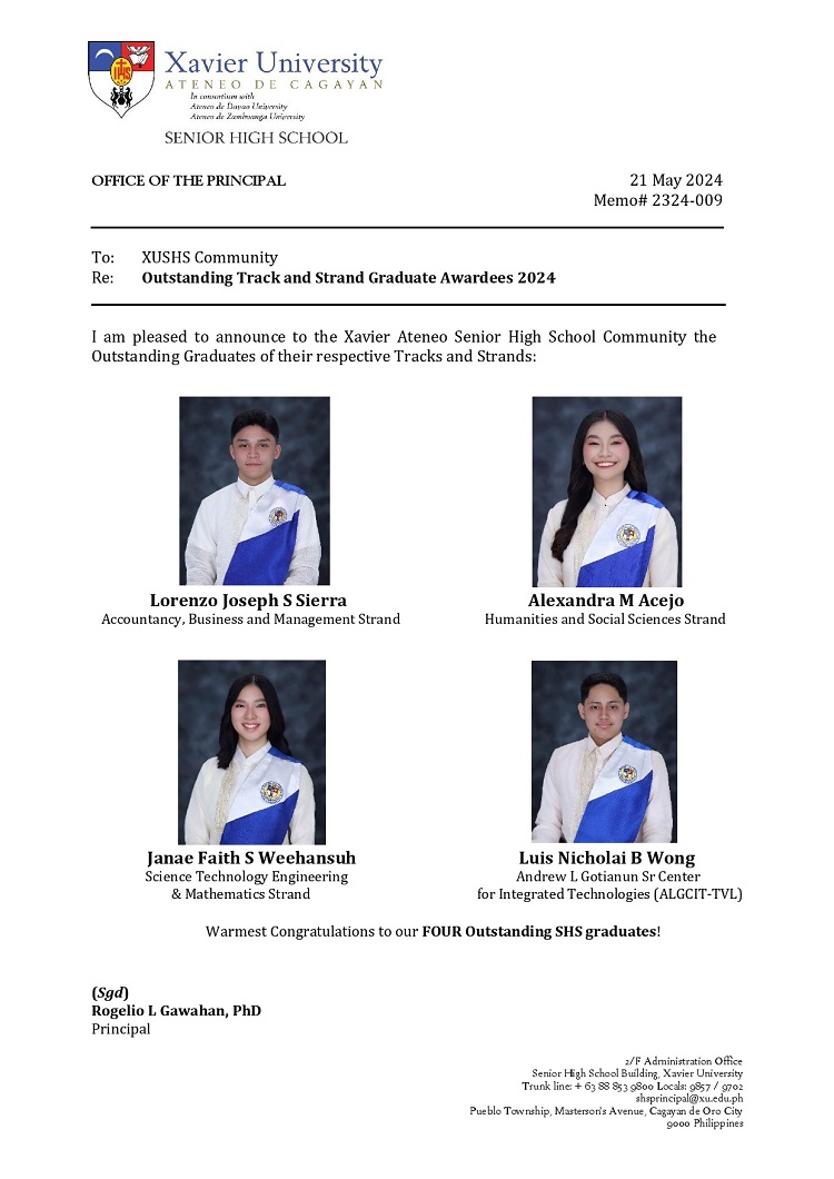 05212024.Web MemoSHS Memo 2324 009 Outstanding Track and Strand Graduate Awardees 2024 page 0001