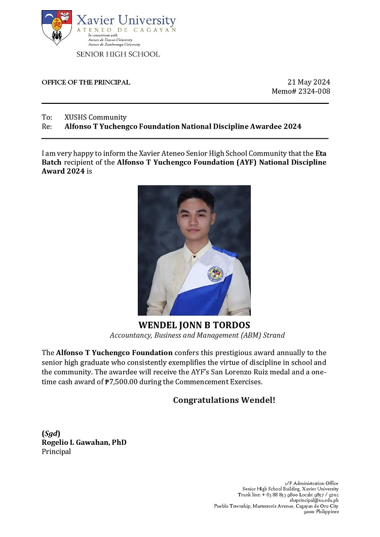05212024.Web.MemoSHS Memo 2324 008 AYF Awardee 2024