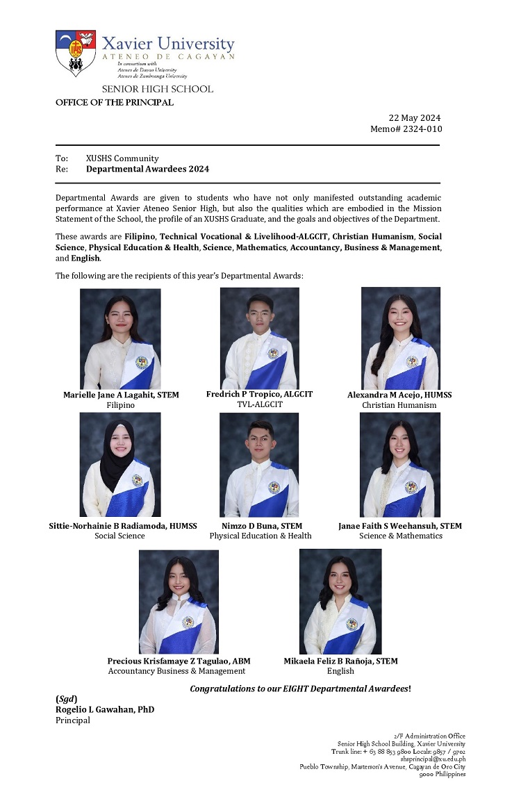 05222024.Web.MemoSHS Memo 2324 010 Departmental Awardees 2024