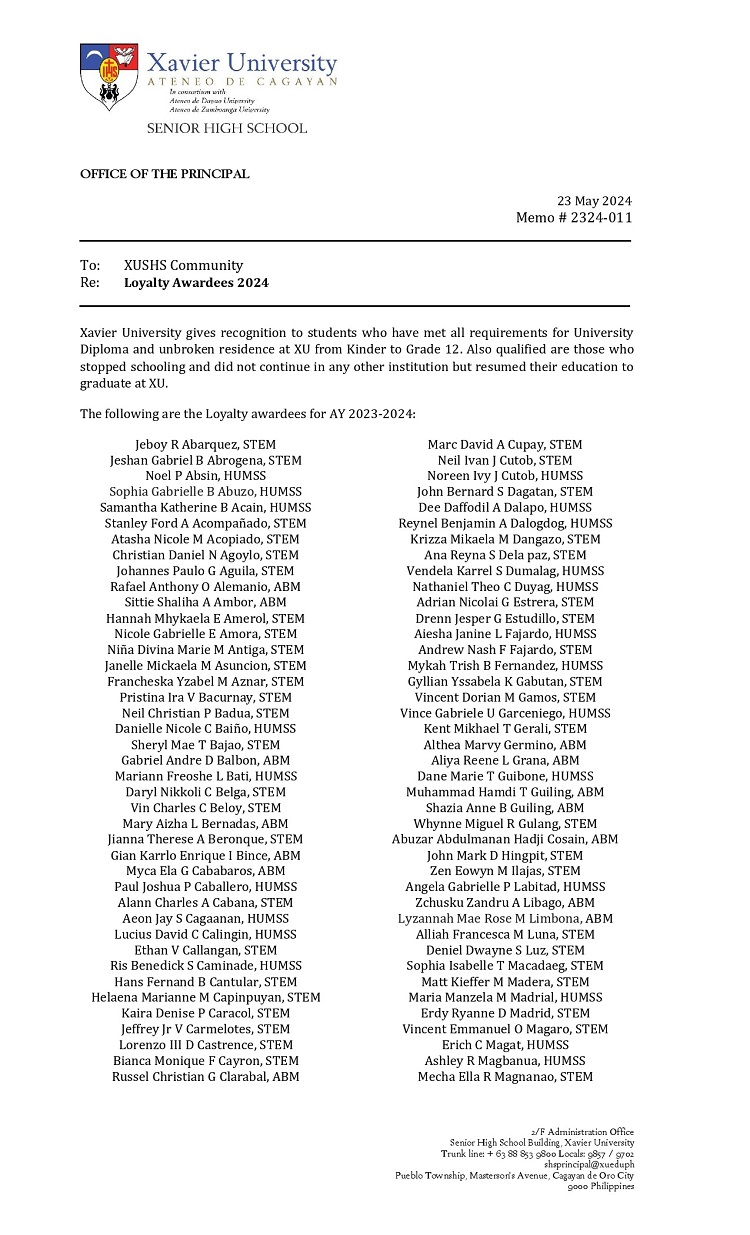 05232024.Web.MemoSHS SHS Memo 2324 011 Loyalty Awardees 2024 page 0001