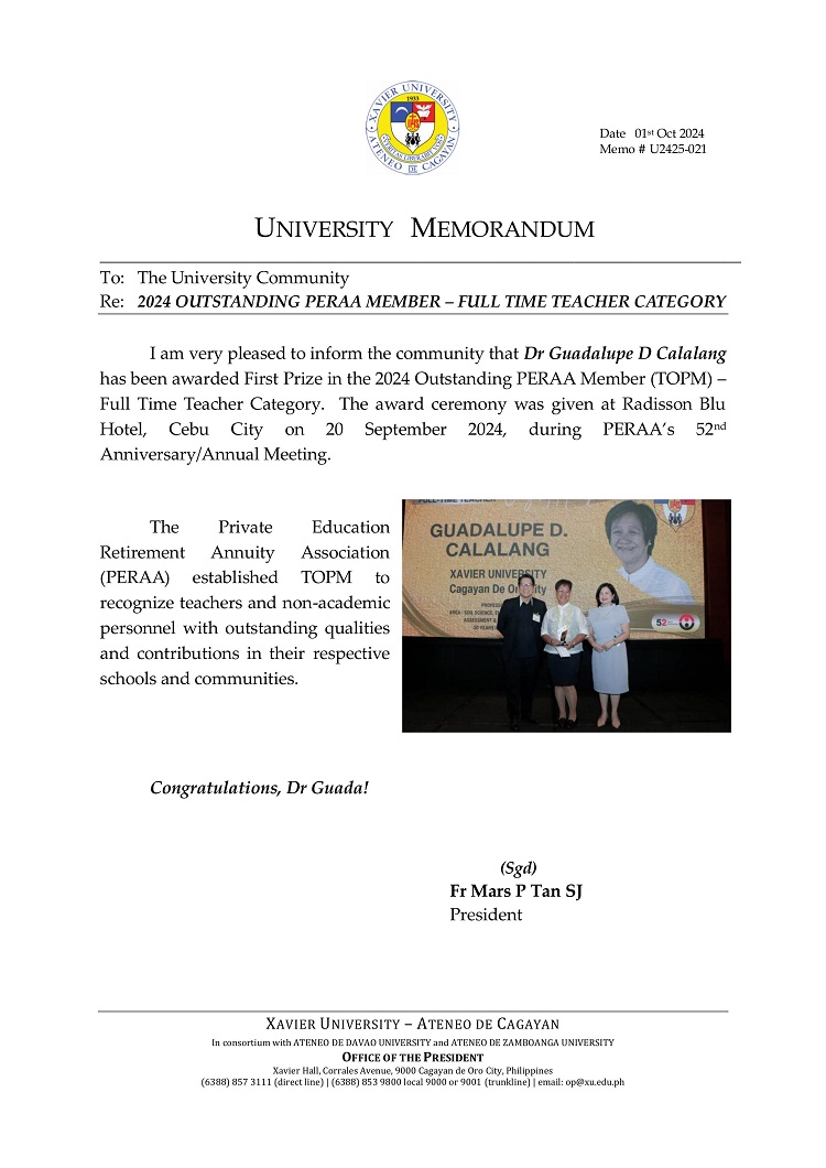 10022024.Web.MemoU U2425 021 241001 2024 OUTSTANDING PERAA MEMBER FULL TIME TEACHER CATEGORY