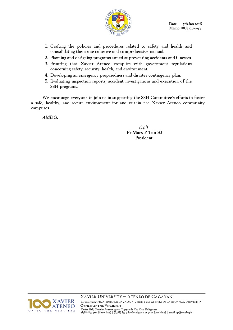 01062026.Web.MemoU U2526 093 20260105 UPDATED Committee on Safety Security and Health AY 2024 2025 2025 2026 page 0002