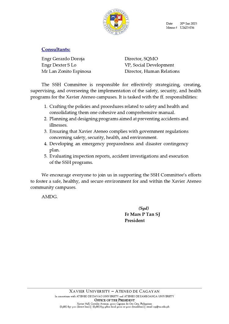 01202025.Web.MemoU U2425 056 250120 Committee on Safety Security and Health SY 2024 2025 2025 2026 ver2 page 0002