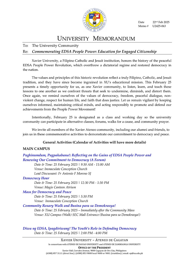02222025.Web.MemoU U2425 063 022225 Commemorating EDSA People Power Education for Engaged Citizenship images 0