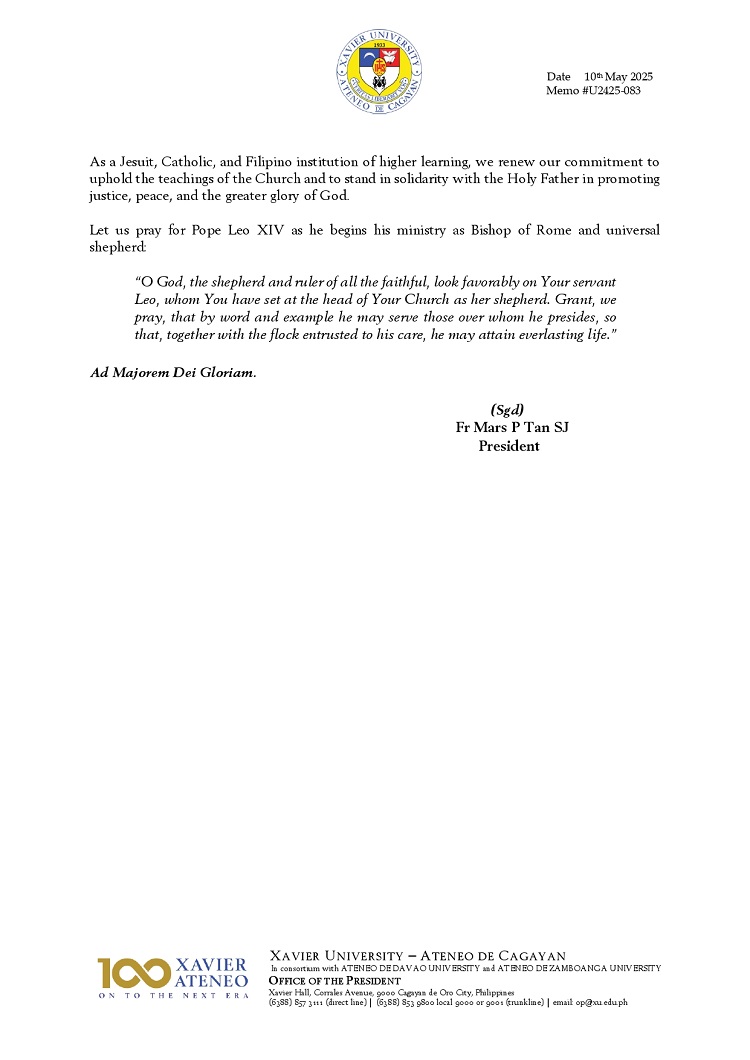 05102025.Web.MemoU U2425 083 250510 Habemus Papam Pope Leo XIV Elected page 0002