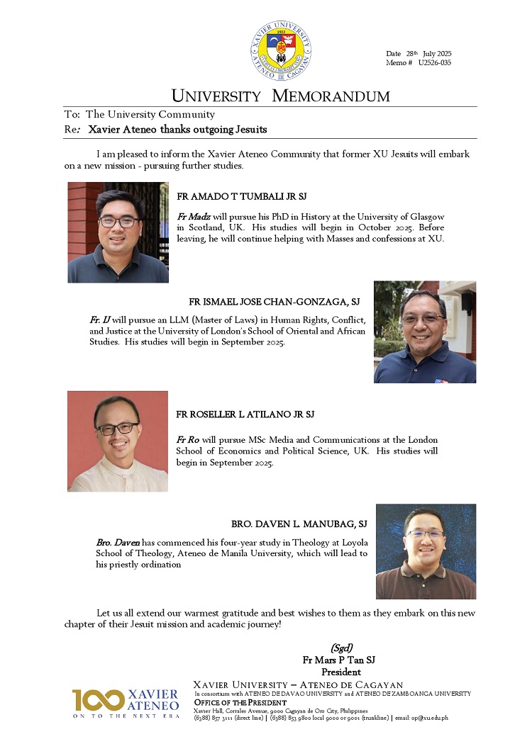 08022025.Web.MemoU U2526 035 20250730 Xavier Ateneo thanks outgoing Jesuits