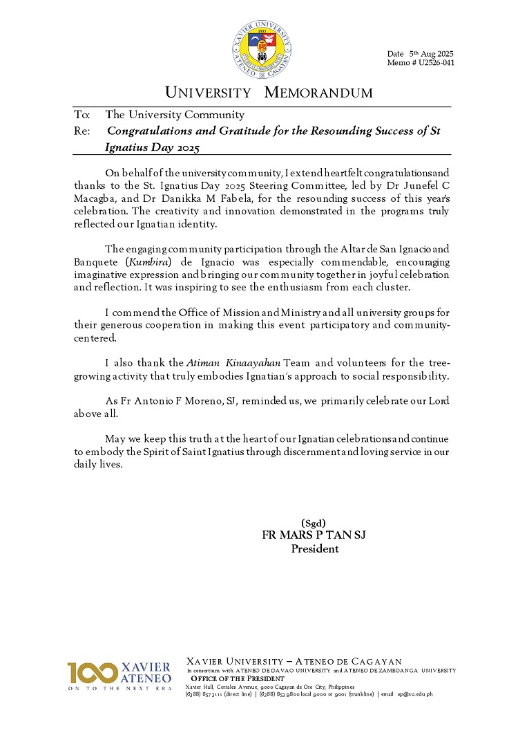 08052025.Web.MemoU U2526 041 20250805 Thank you St Ignatius Day 2025 page 0001