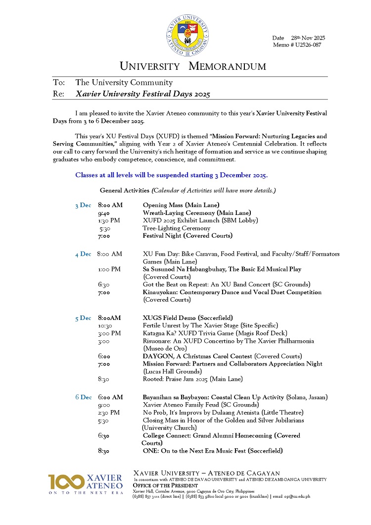 11282025.Web.MemoU U2526 087 20251128 XUFD2025 page1
