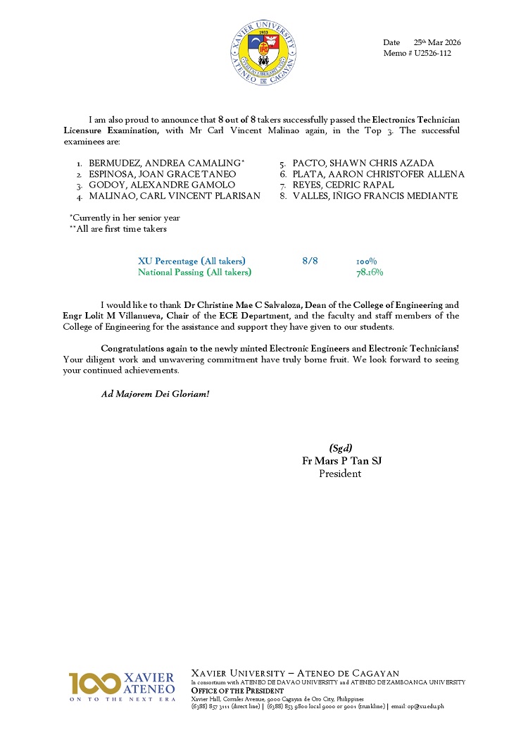 03252026.Web.MemoU U2526 112 20260325 New Xavier Ateneo Electronics Engineers and Electronics Technician page 0002