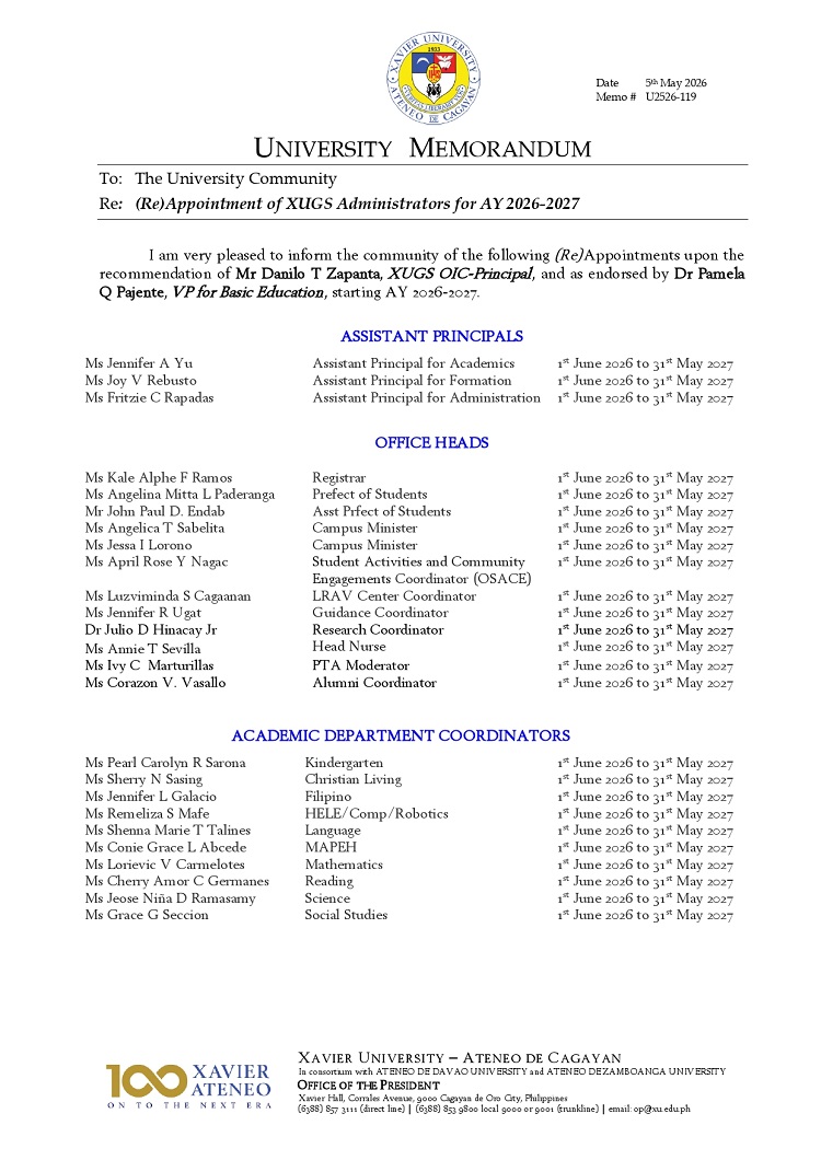 05072026.Web.MemoU - U2526-119 20260505 ReAppointment of XUGS Administrators for AY 2026-2027 page-0001.jpg