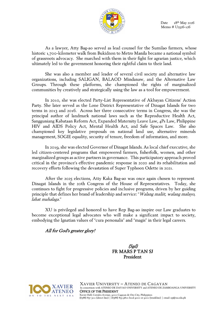 05192026.Web.memoU U2526 126 20260518 Commencement Speaker for Graduation 2026 of the School of Law images 1