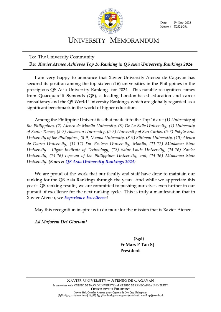 11092023.MemoU Web.U2324 034 Xavier Ateneo Achieves Top 16 Ranking V1 page 0001