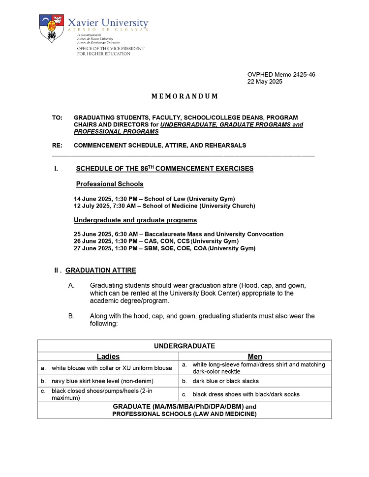 05222025.Web OVPHED Memo 46 Graduating Students 2025 page 0001
