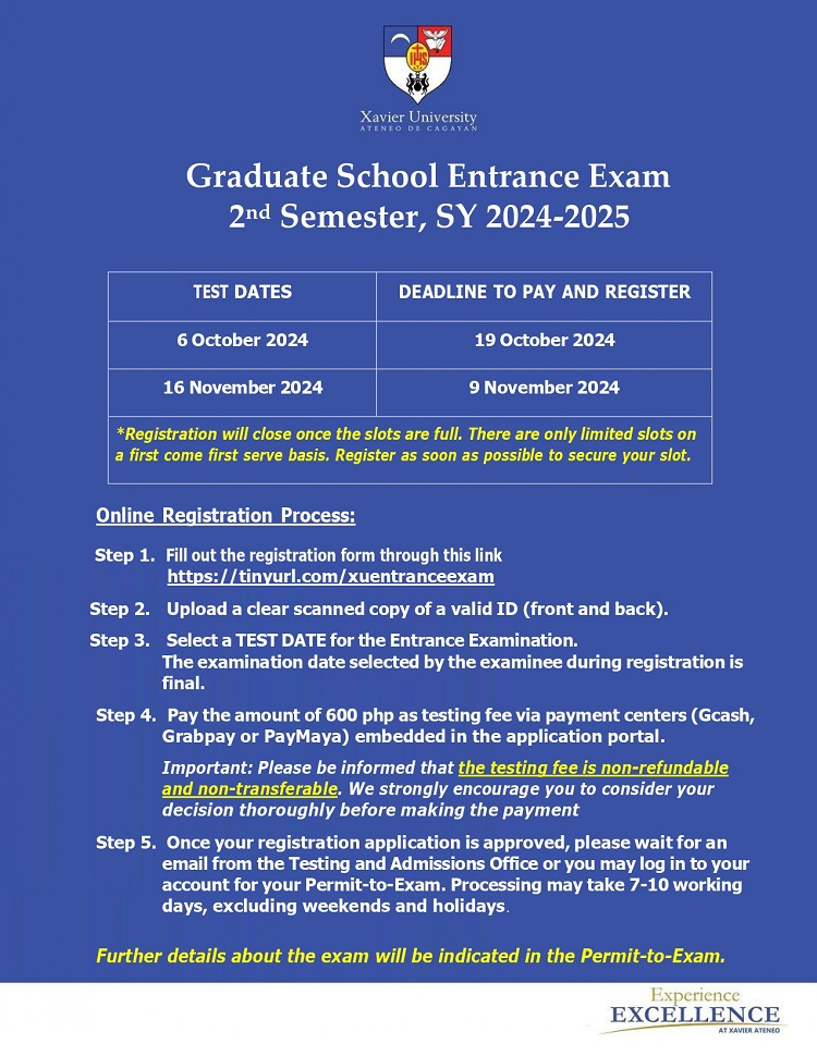 10172024.Web Revised Entrance Exam Schedule OGS 1