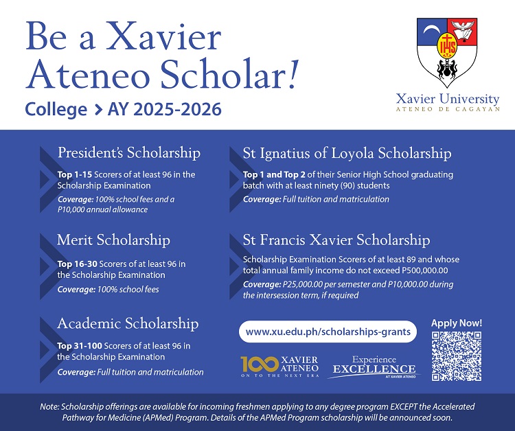 01142025.Web Be a Xavier Ateneo Scholar AY 2025 2026 with APMed Note
