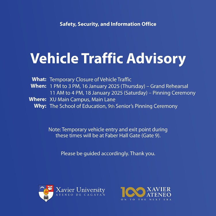 01162025.Web Vehicle Traffic Advisory SSIO