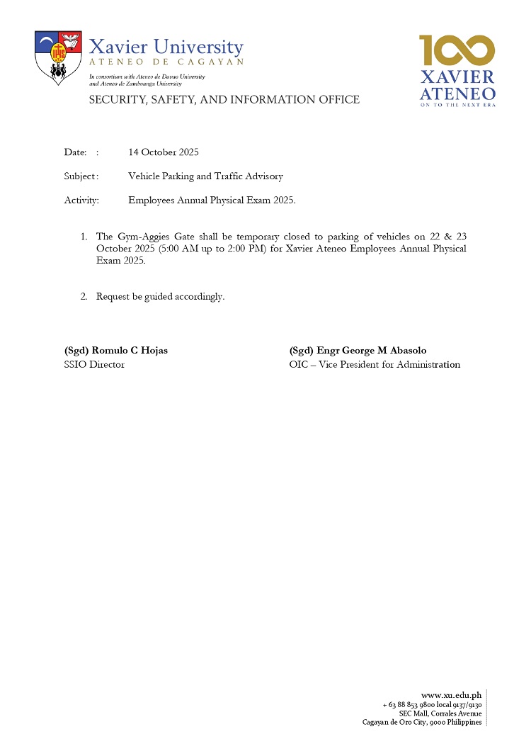 10172025.Web SSIO Traffic Advisory XU Care APE 2025 SSIO page 0001