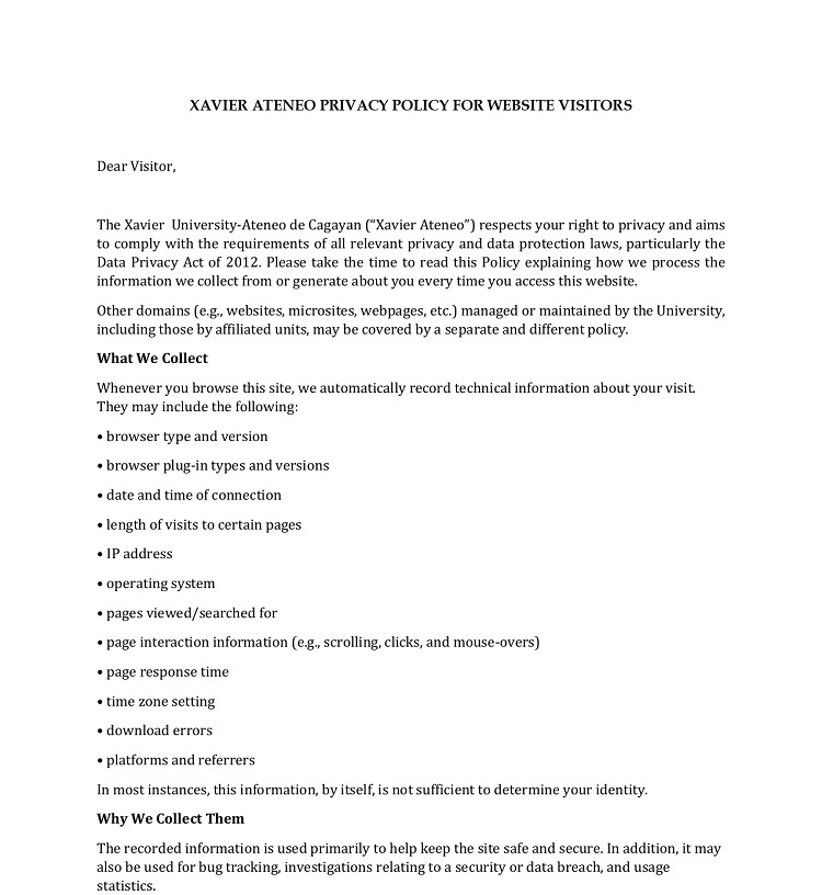 04112025.Web 5.XAVIER ATENEO PRIVACY POLICY FOR WEBSITE VISITORS 1