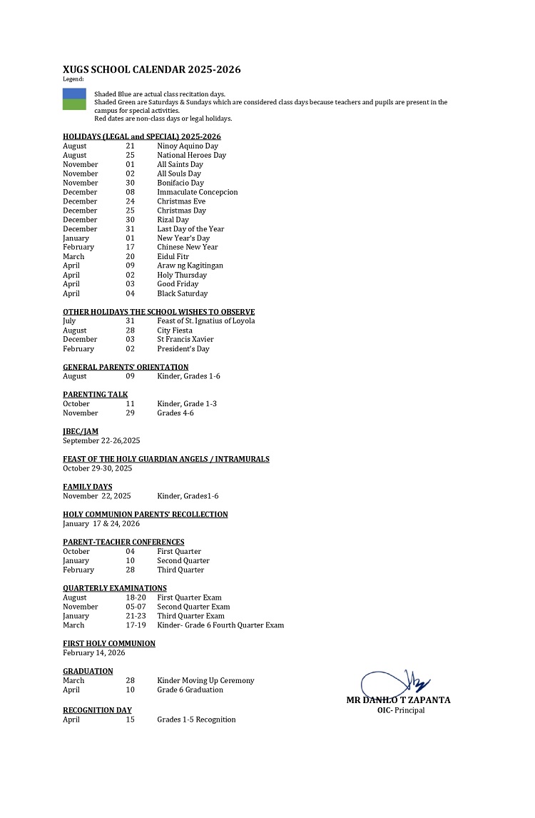 08152025.Web XUGS Academic Calendar AY 2025 2026 Revised page 0002