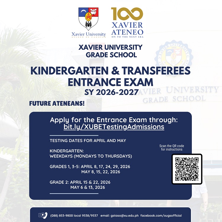 03192026.Web XUGS Entrance Exam 2026 2027 April and May Schedules