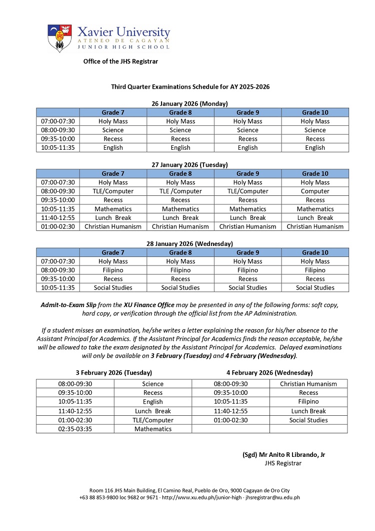 12102025.Web Examination Schedule 2025 26 Q3 XUJHS