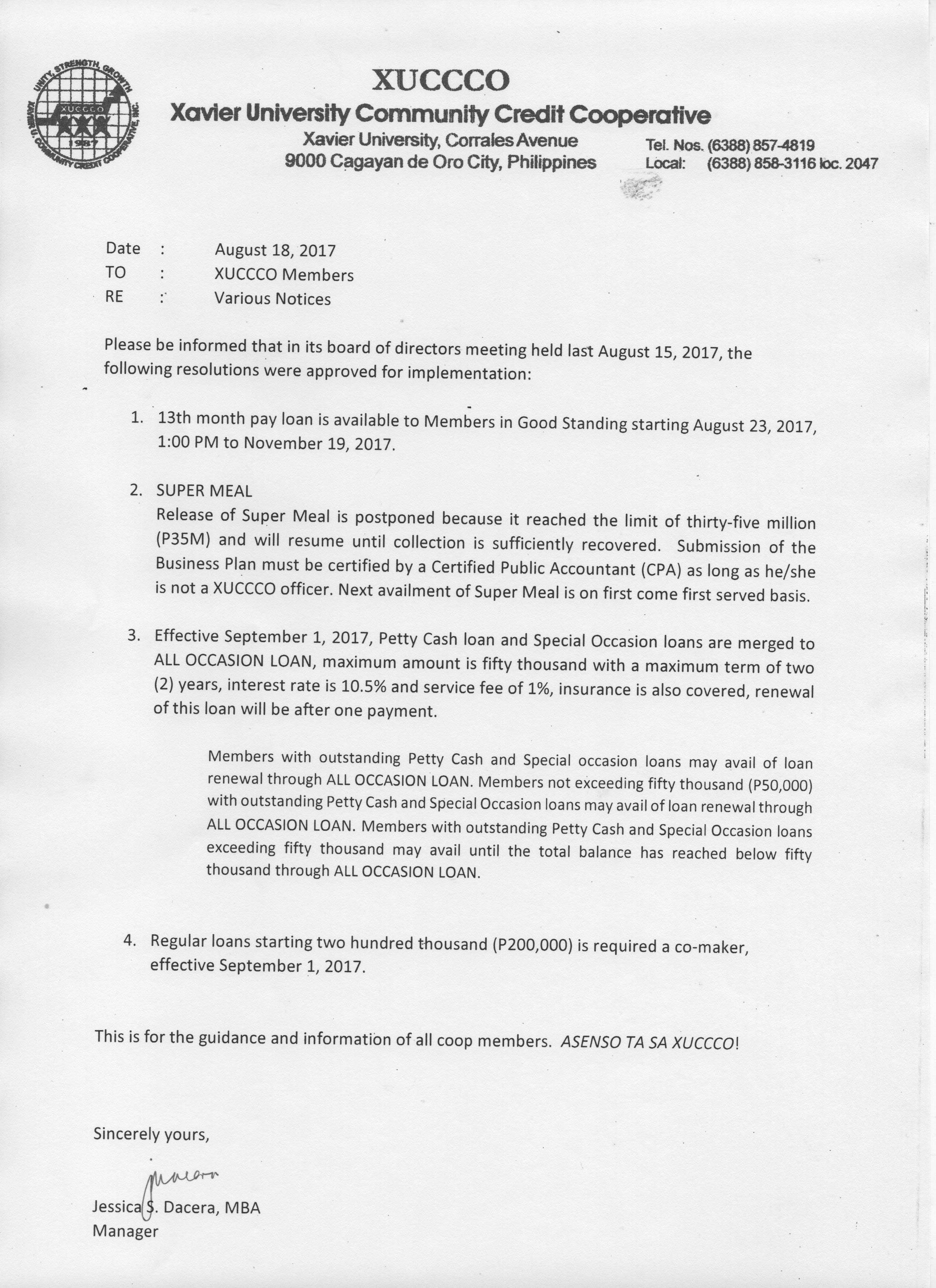 various notices 001