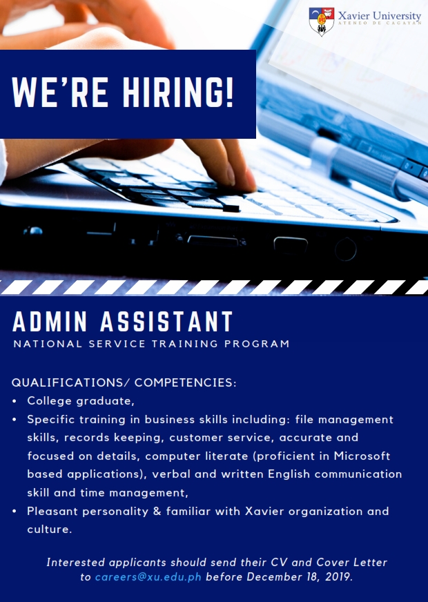 Admin Asst NSTP 001