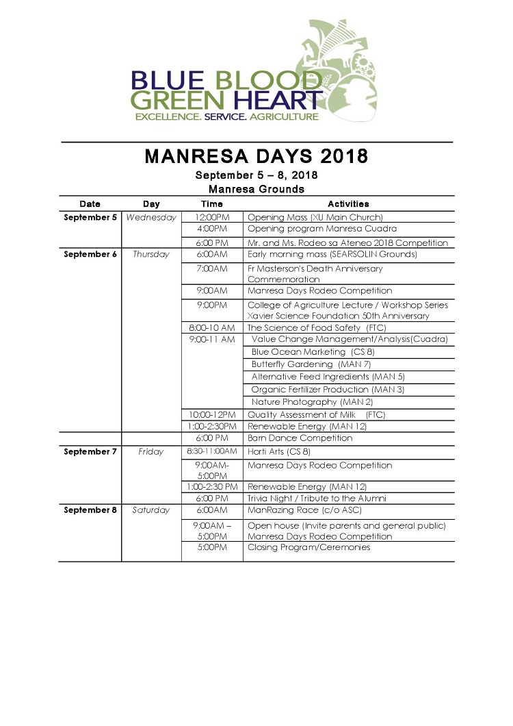 Manresa Days 2018 Schedule page 001