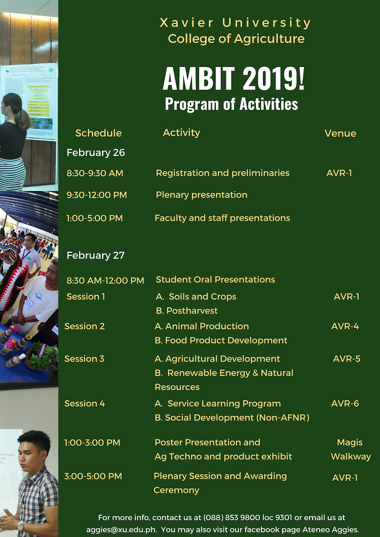 Program of activities