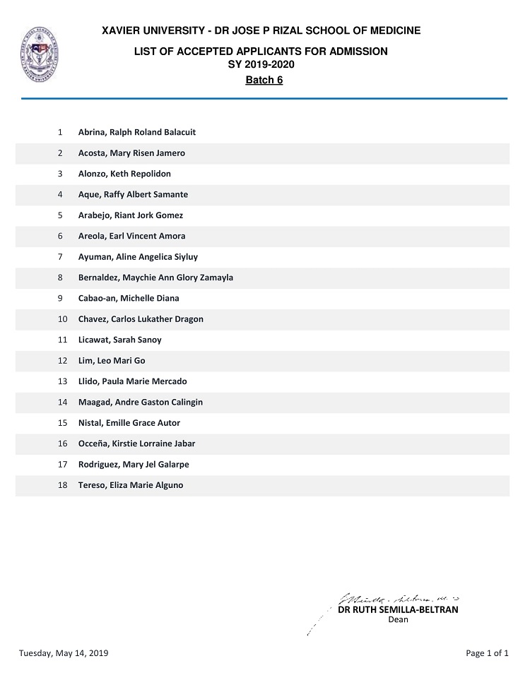 Screening Result Batch 6 Accepted 1